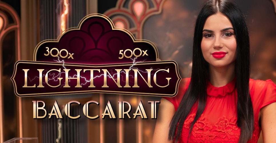 Lightning Baccarat by Evolution, showcased at eurobetcasino.org – game logo